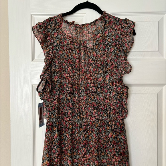 BB Dakota Steve Madden Ditsy Dress Floral Size Large NWT - Picture 7 of 16